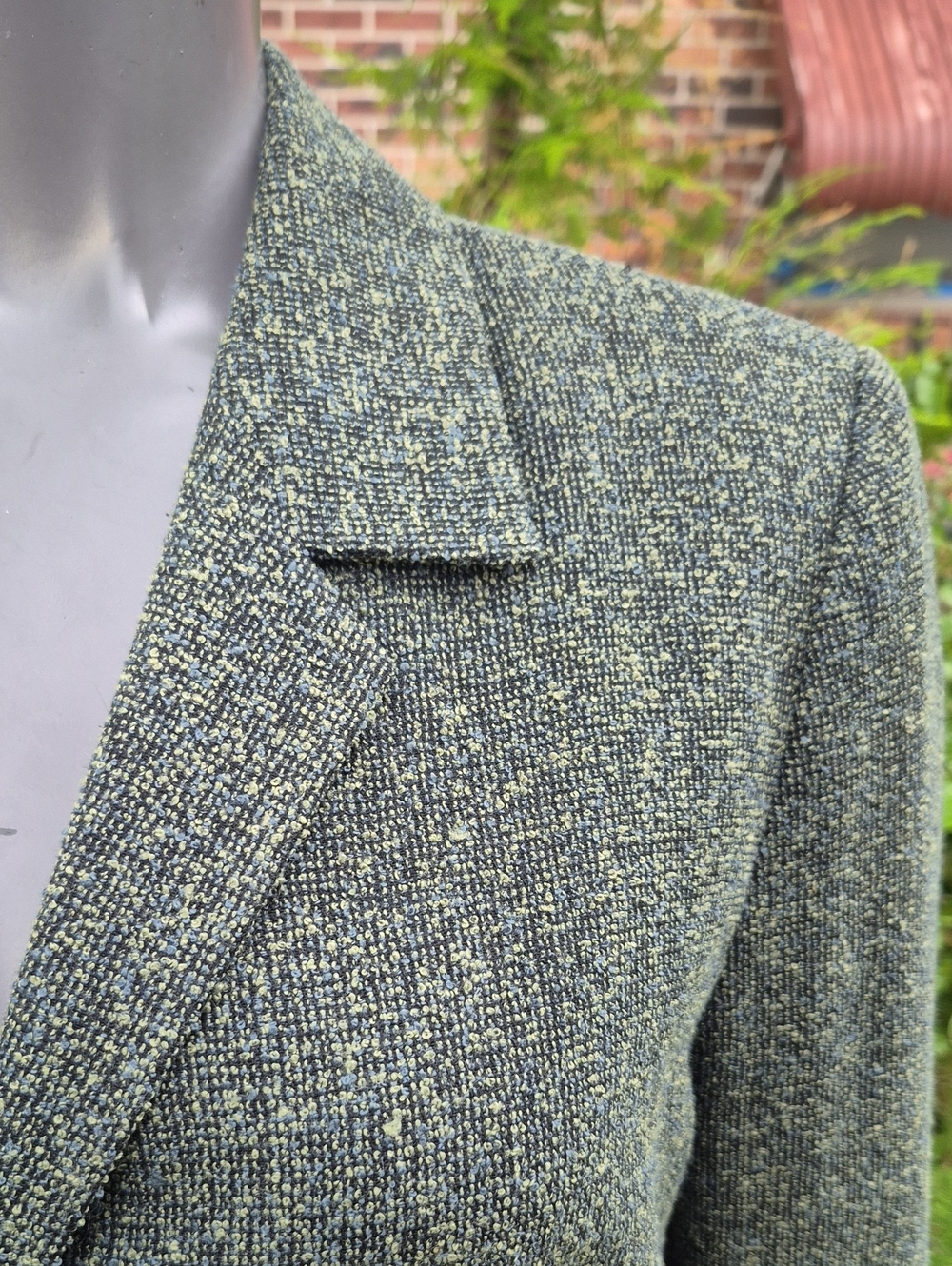 Kasper A.S.L. (Philippines) Ladies Grey Tweed Multicolor Blazer *Belt*
